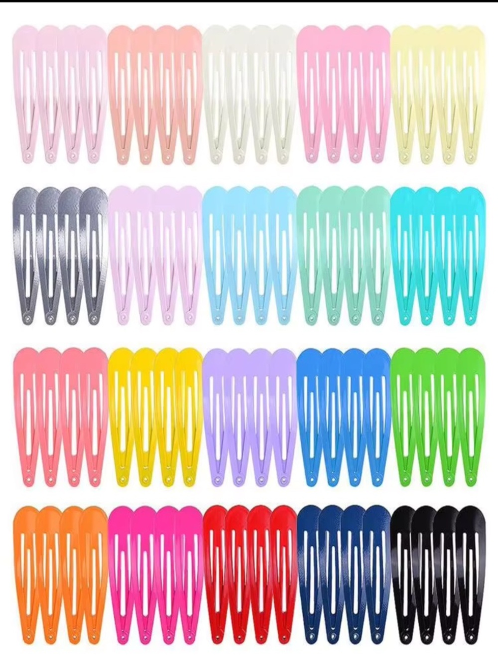 SHEIN | Multicolor Enamel Waterdrop Hair Clips